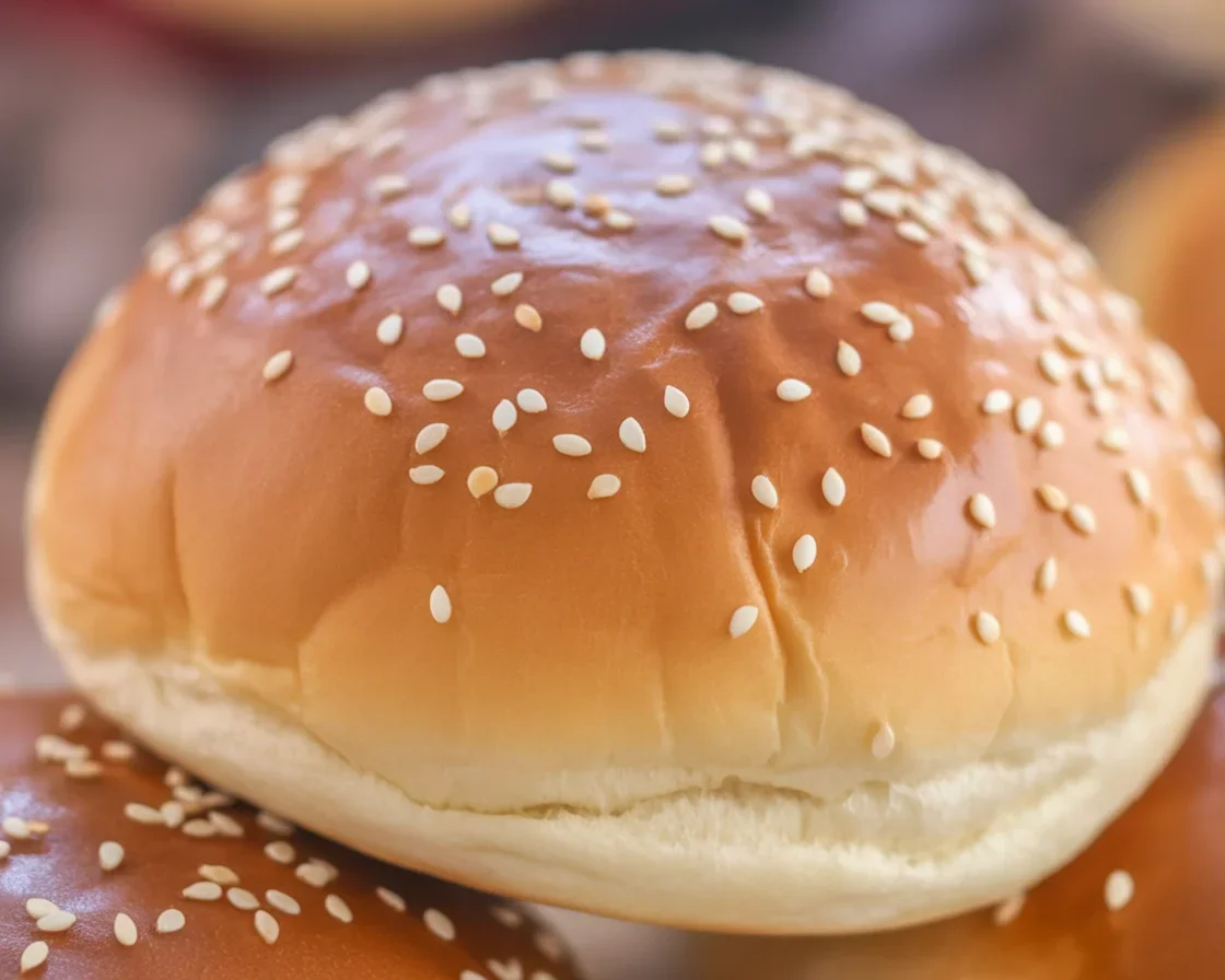 Soft and buttery keto hamburger buns with low carbs, perfect for burgers.